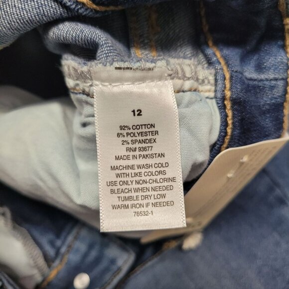 a.n.a. Skinny Jeans Midrise Soft Stretch Tags Fitted Hip Thigh Blue Denim 12 NWT - Picture 5 of 8